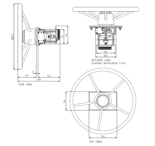 方向舵控制輪  舵輪LF150(圖1)