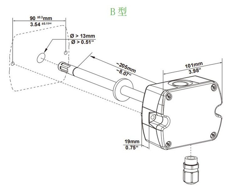奧地利E+E益加義EE210戶外溫濕度儀戶外和氣象用溫濕度變送器(圖2)